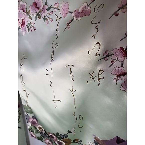 Authentic Vintage Japanese Yukata Kimono – Sakura, Poem & Princess Motif 5'-5'4" - Picture 10 of 16